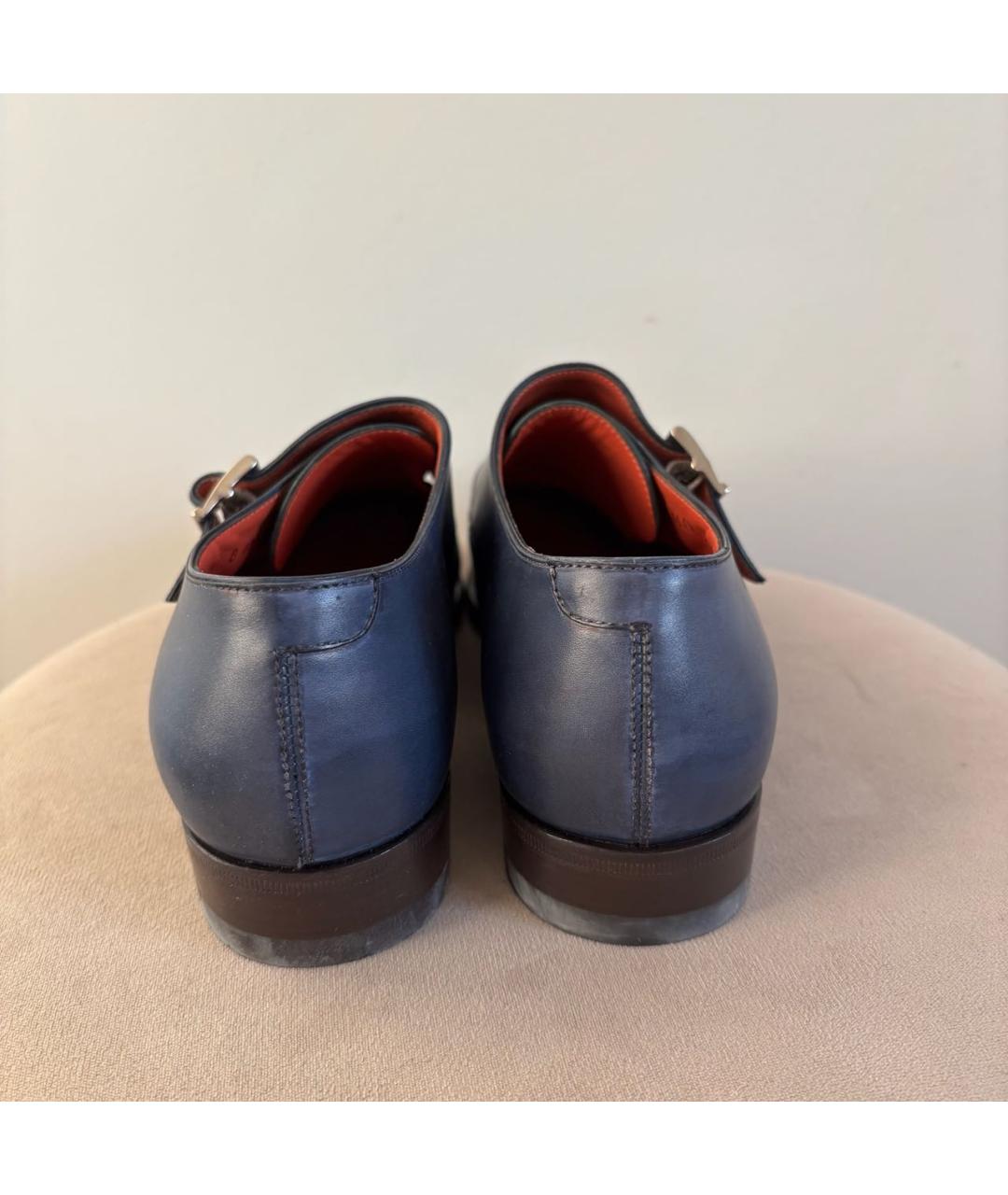 SANTONI Зеленые кожаные брогги и оксфорды, фото 3