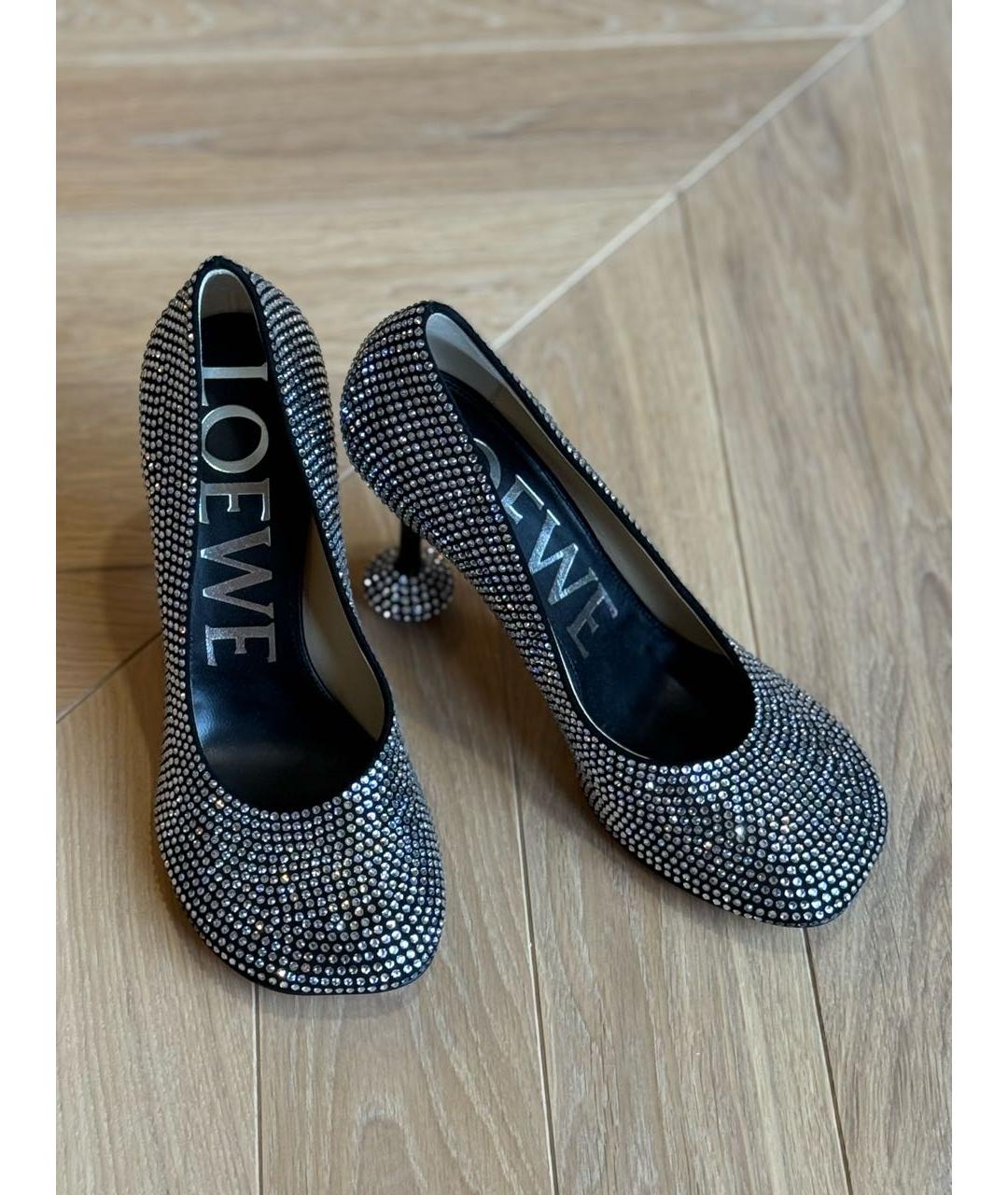 LOEWE Черные кожаные туфли, фото 4