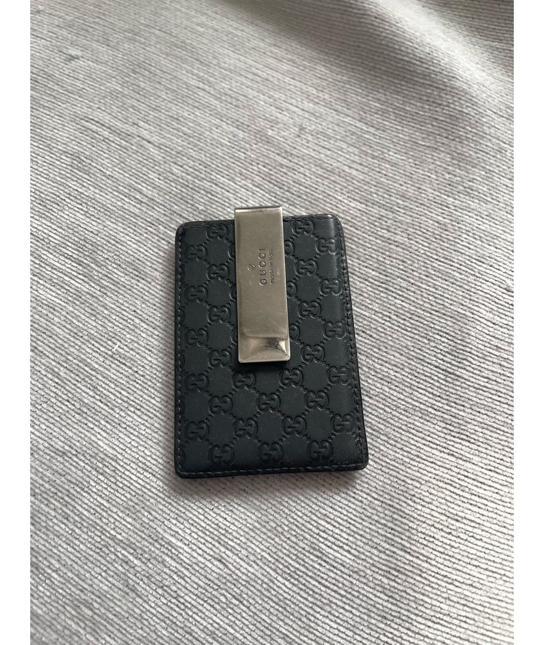 GUCCI Черная кожаная визитница, фото 2