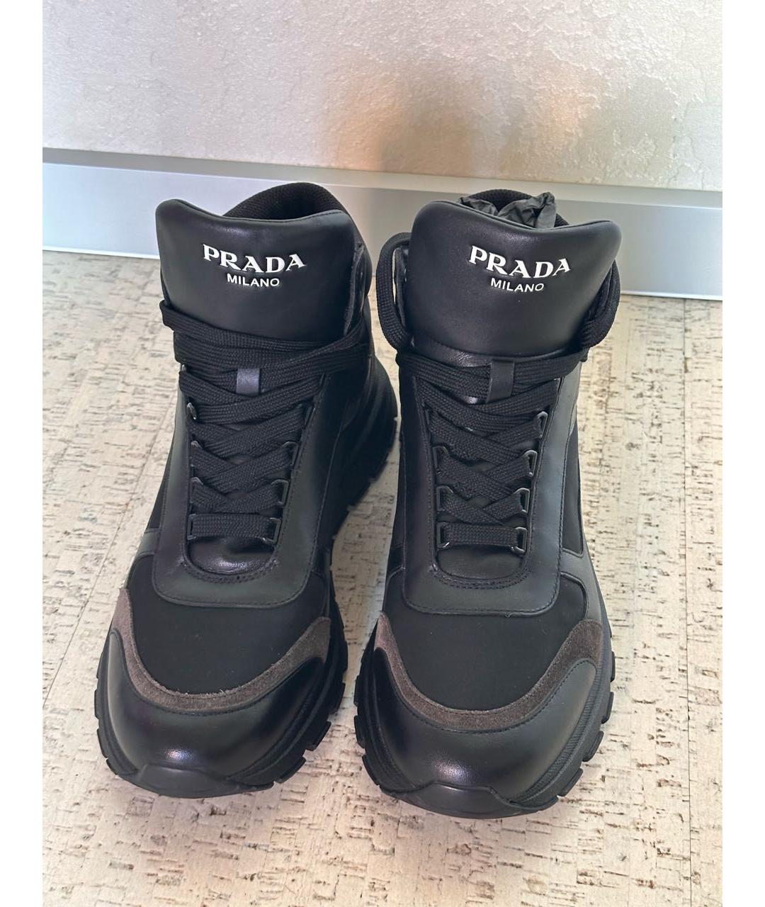 PRADA Черные высокие ботинки, фото 2