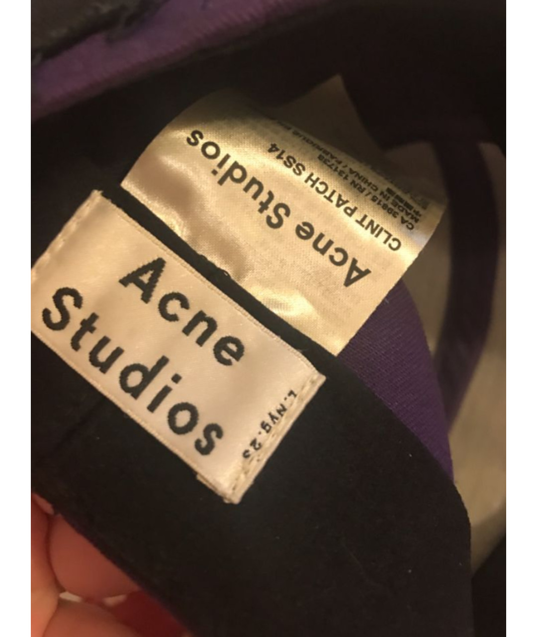 ACNE STUDIOS Фиолетовая хлопковая кепка, фото 6