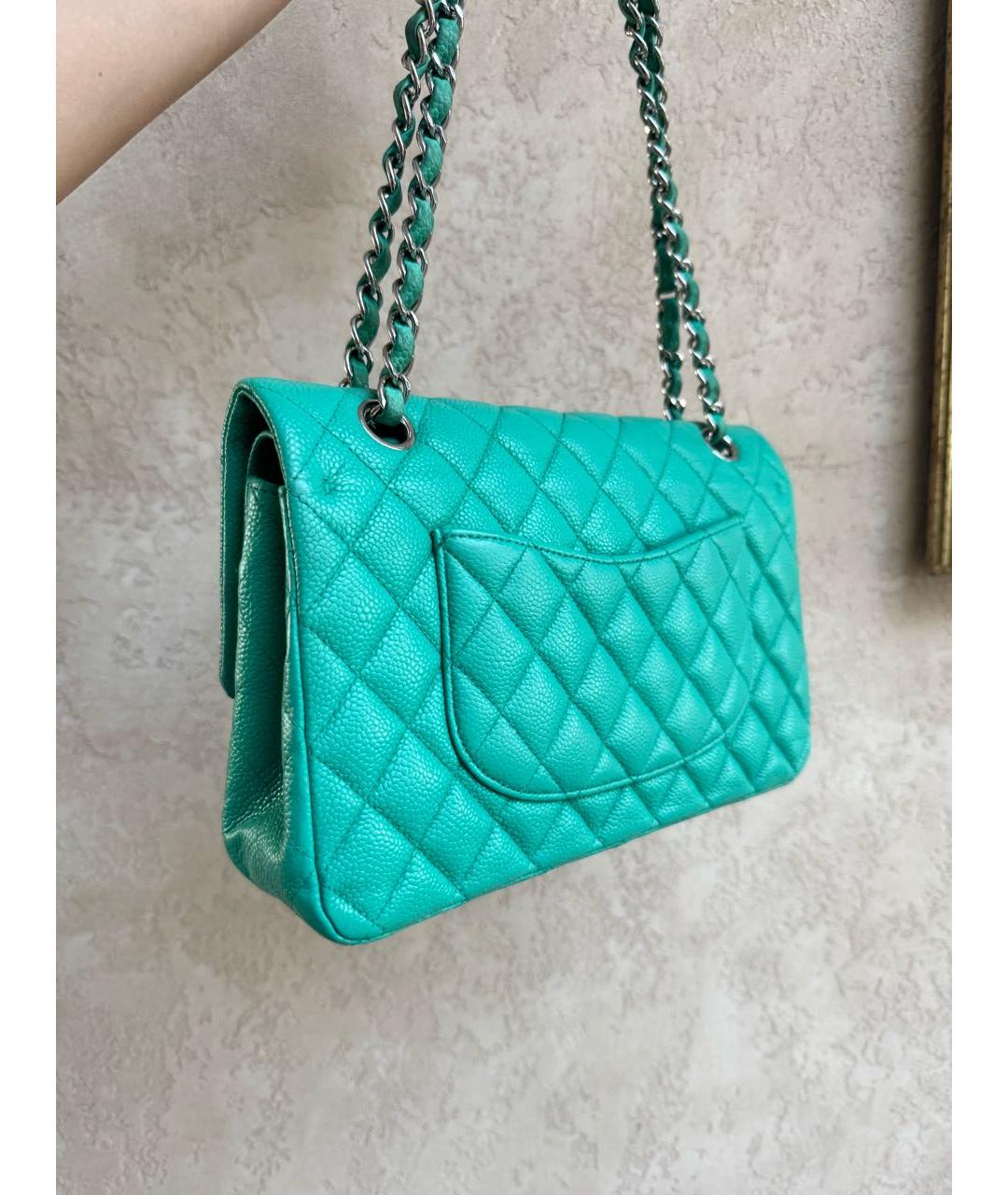 CHANEL Зеленая кожаная сумка через плечо, фото 4