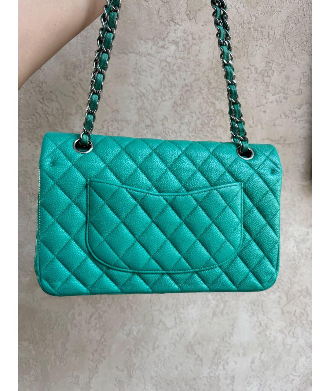 CHANEL Зеленая кожаная сумка через плечо, фото 3