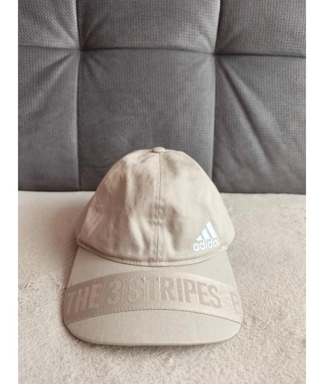 ADIDAS Бежевая хлопковая кепка/бейсболка, фото 8
