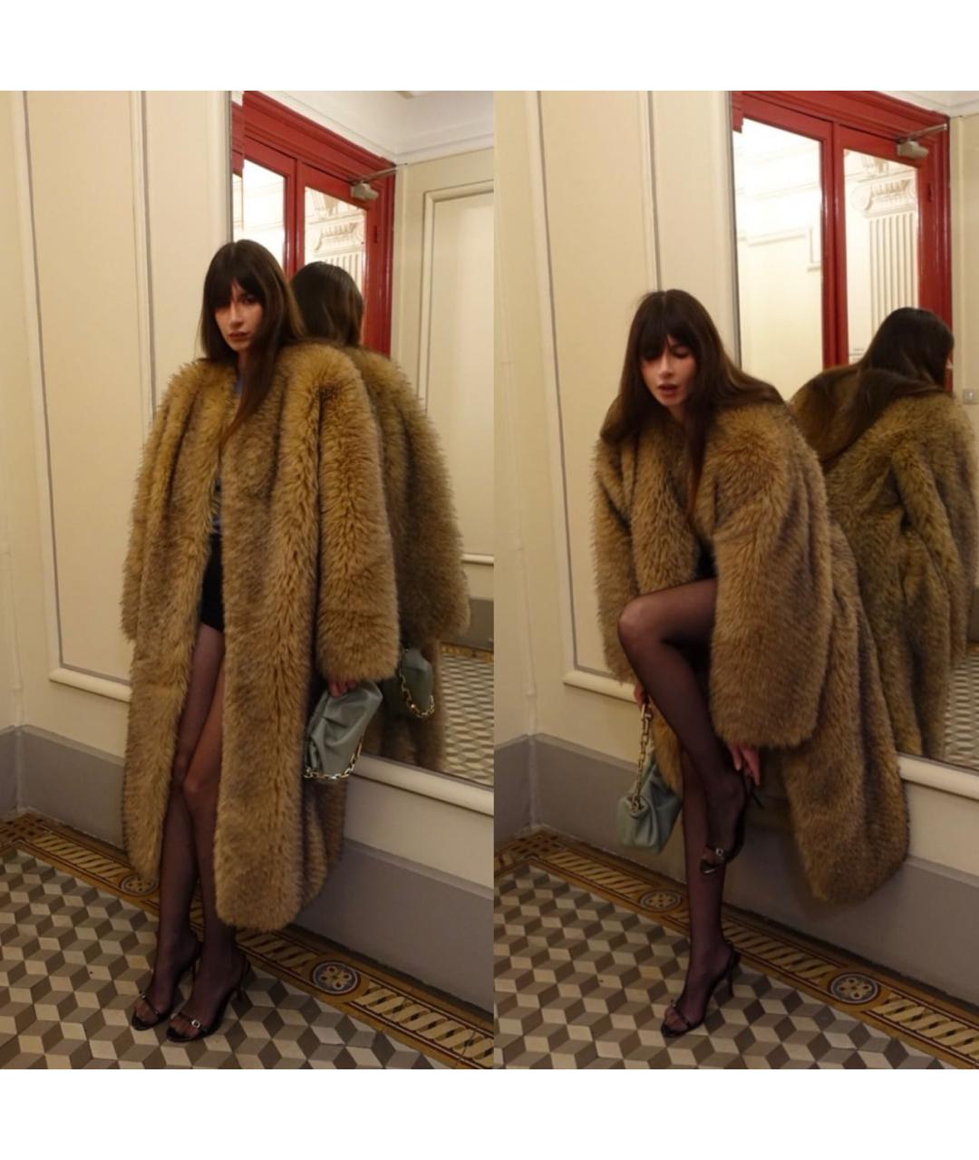 ROTATE Коричневая шуба, фото 4