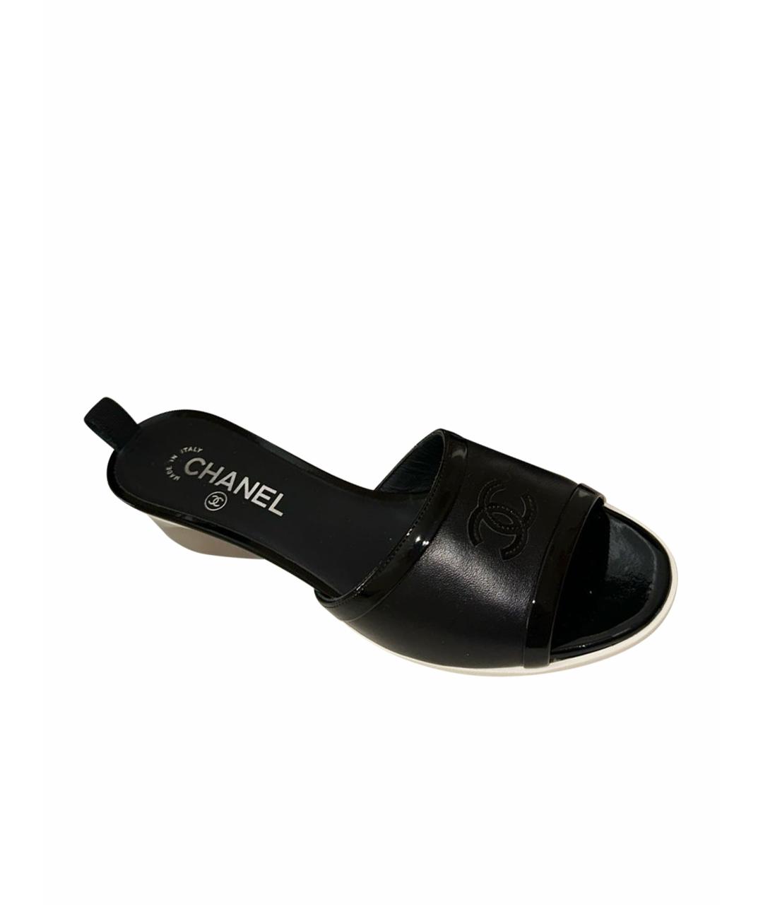 CHANEL Черные мюли, фото 1