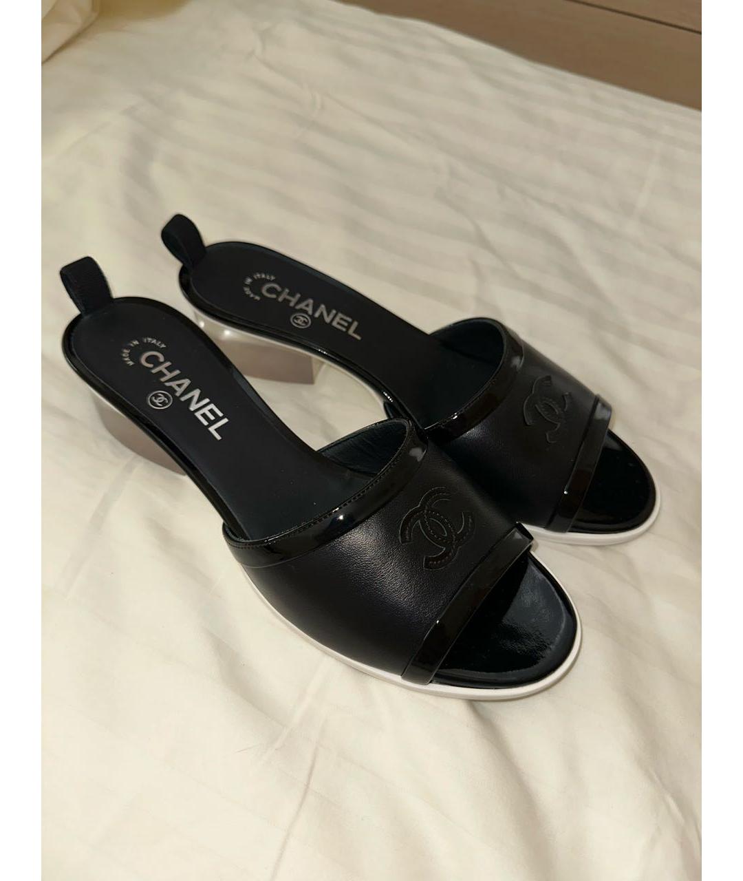 CHANEL Черные мюли, фото 5