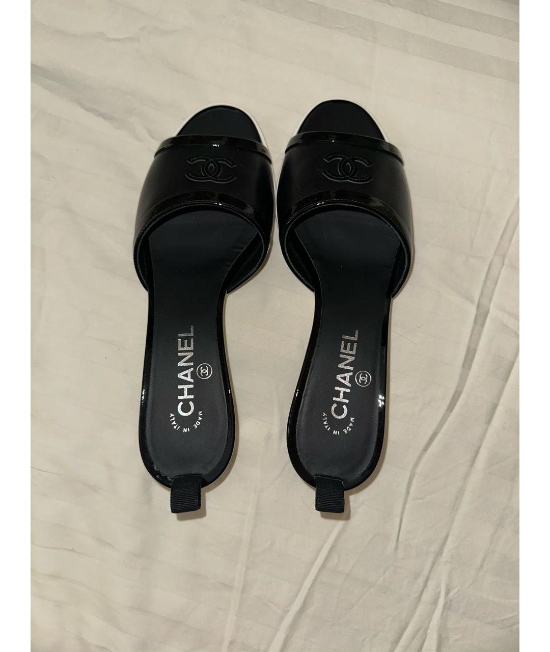 CHANEL Черные мюли, фото 3