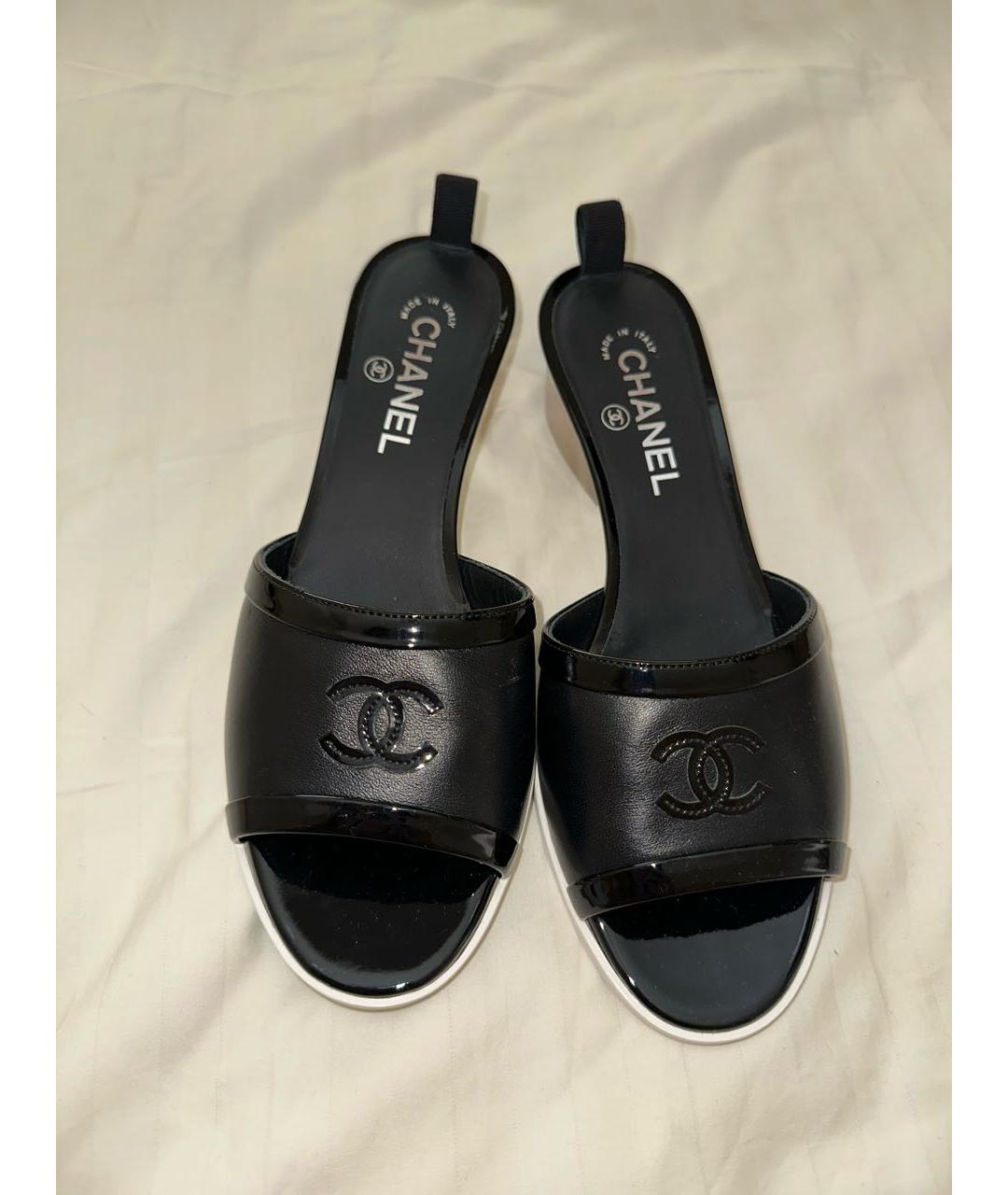 CHANEL Черные мюли, фото 6