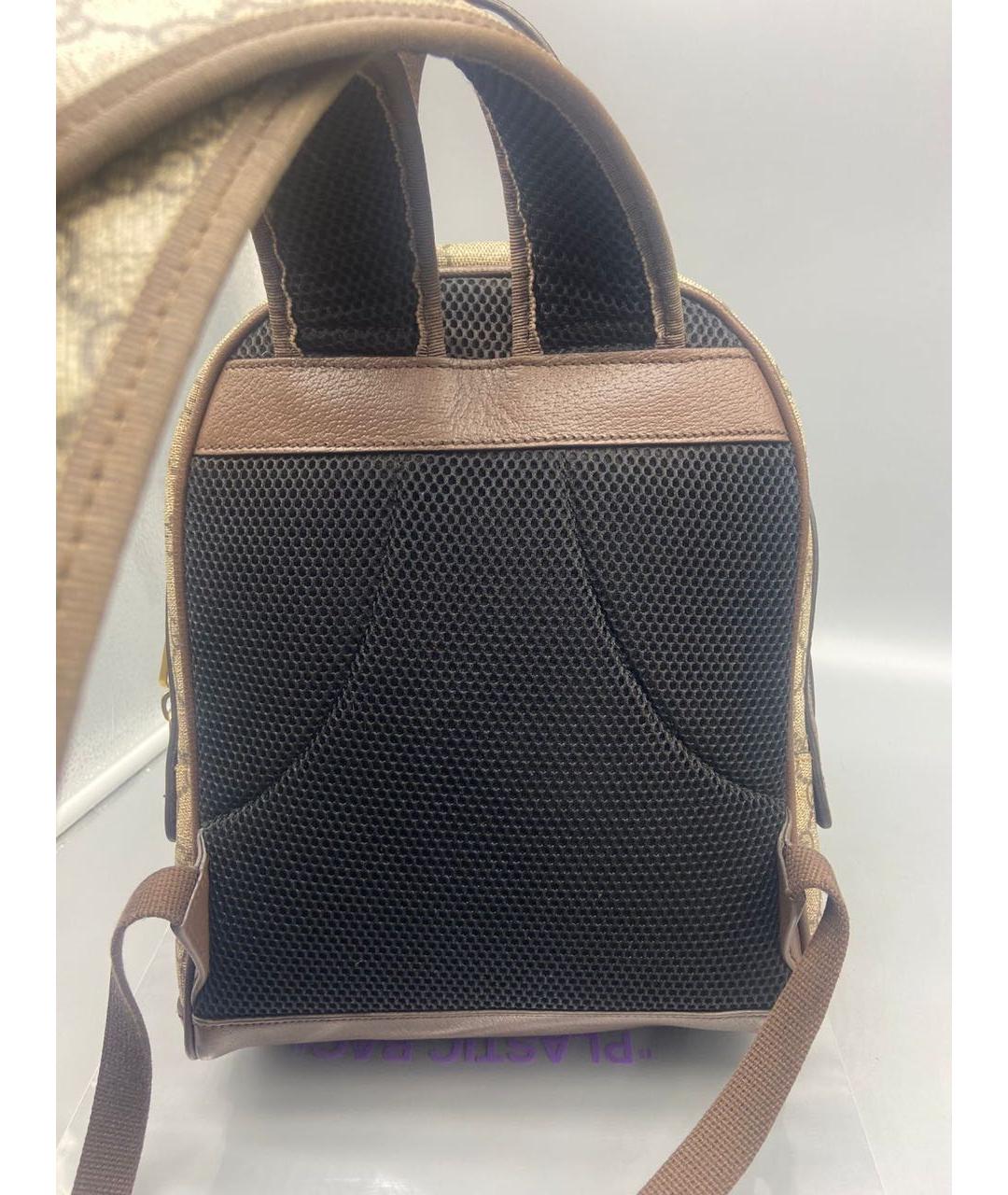 GUCCI Коричневый тканевый рюкзак, фото 3