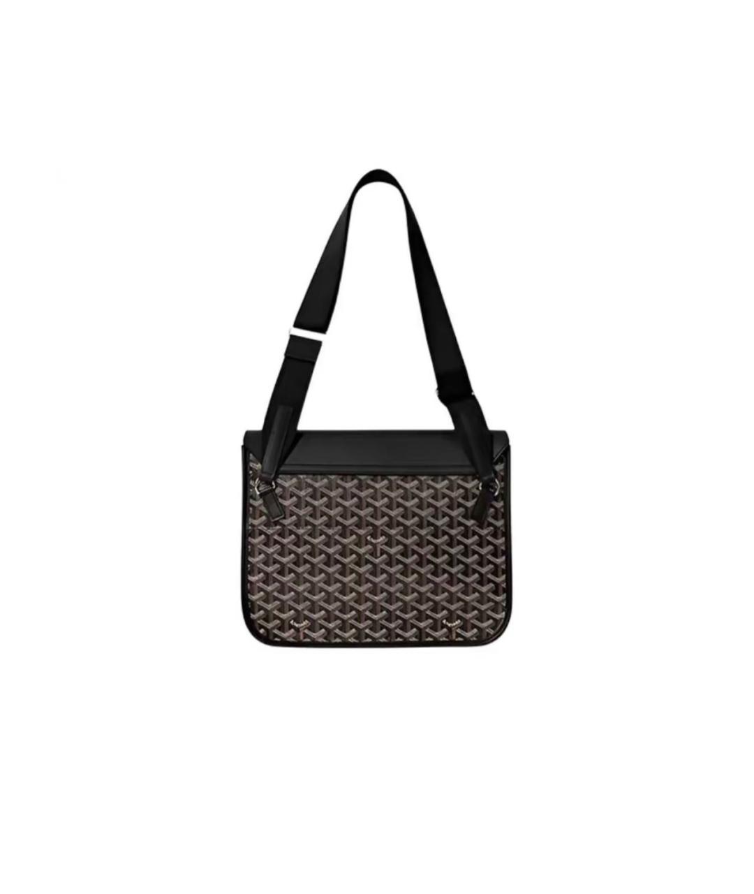 GOYARD Черная кожаная сумка на плечо, фото 3