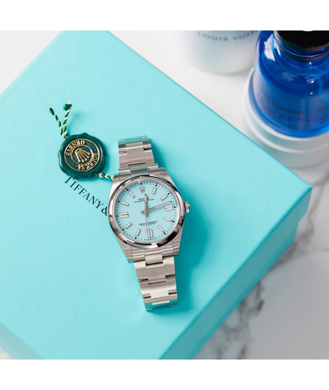 ROLEX Голубые часы, фото 2