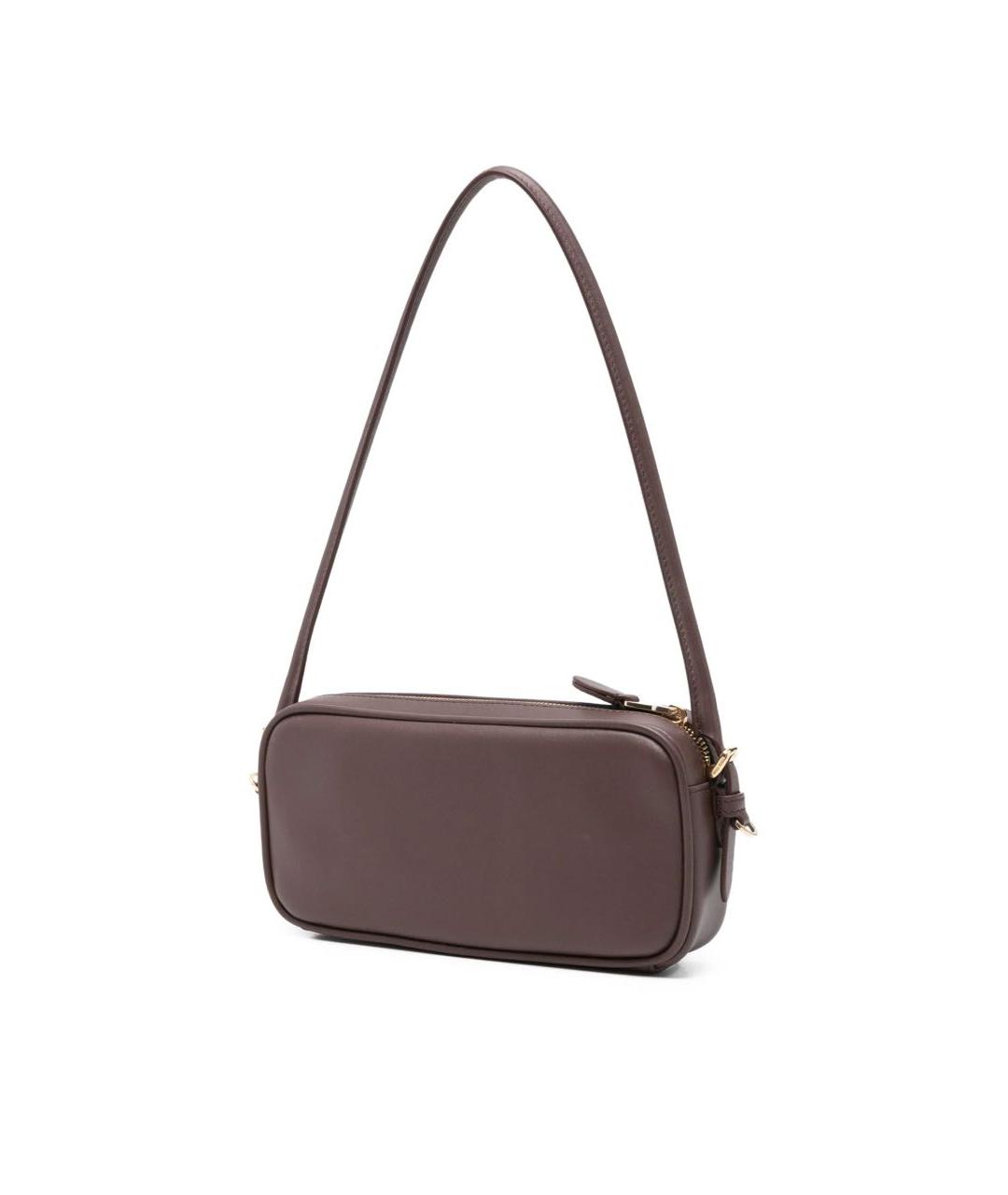MIU MIU Коричневая кожаная сумка с короткими ручками, фото 5