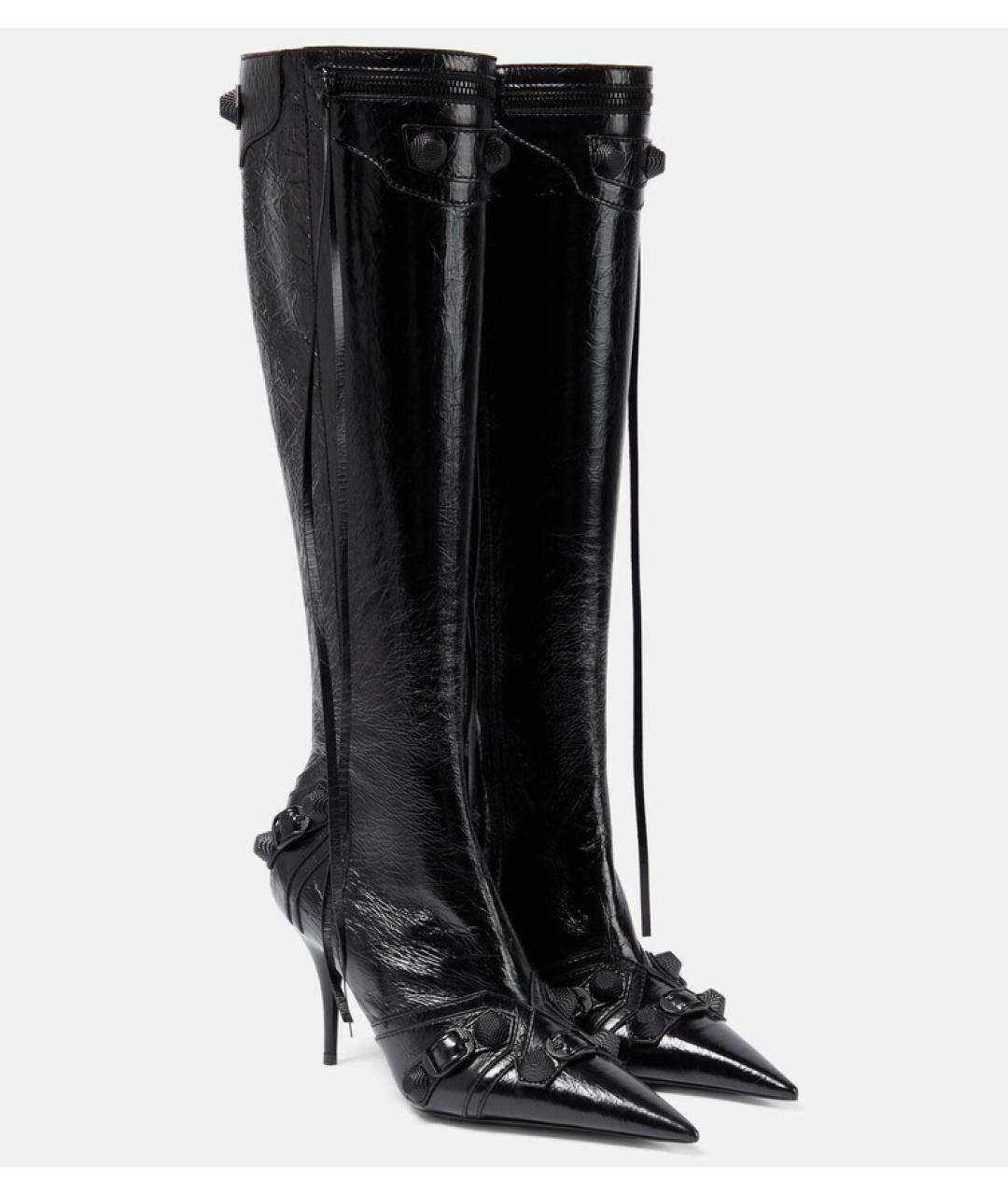 BALENCIAGA Черные кожаные сапоги, фото 7