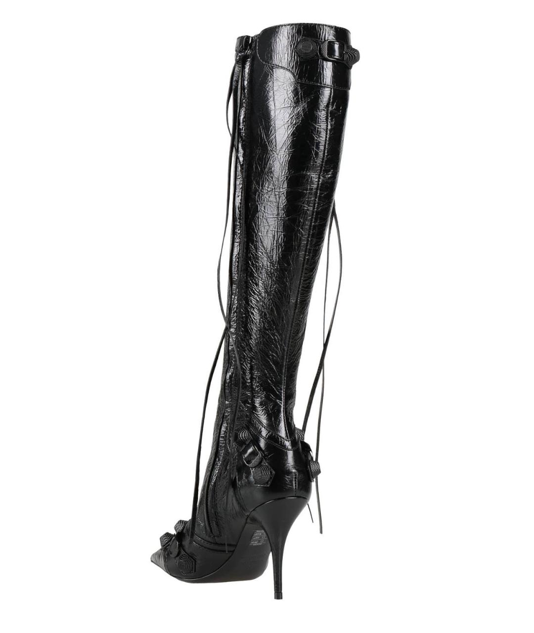 BALENCIAGA Черные кожаные сапоги, фото 3