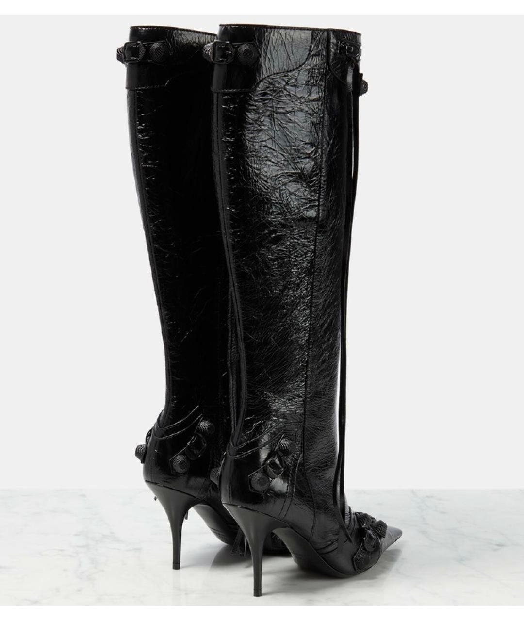 BALENCIAGA Черные кожаные сапоги, фото 9