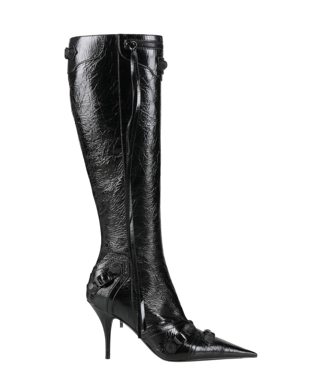 BALENCIAGA Черные кожаные сапоги, фото 1