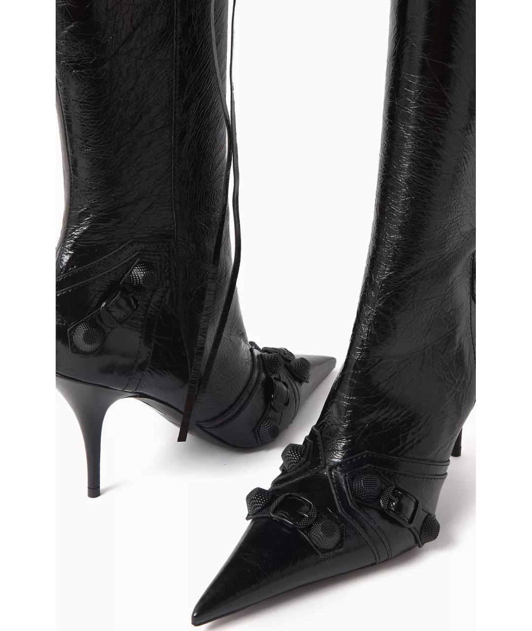 BALENCIAGA Черные кожаные сапоги, фото 5