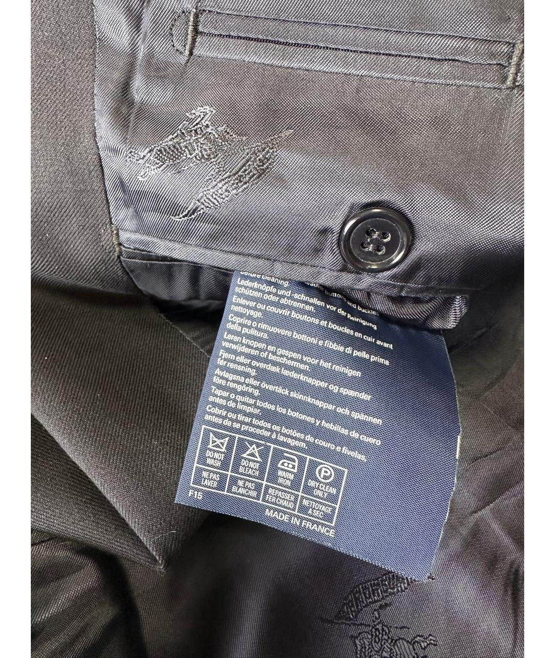 BURBERRY Черный классический костюм, фото 6