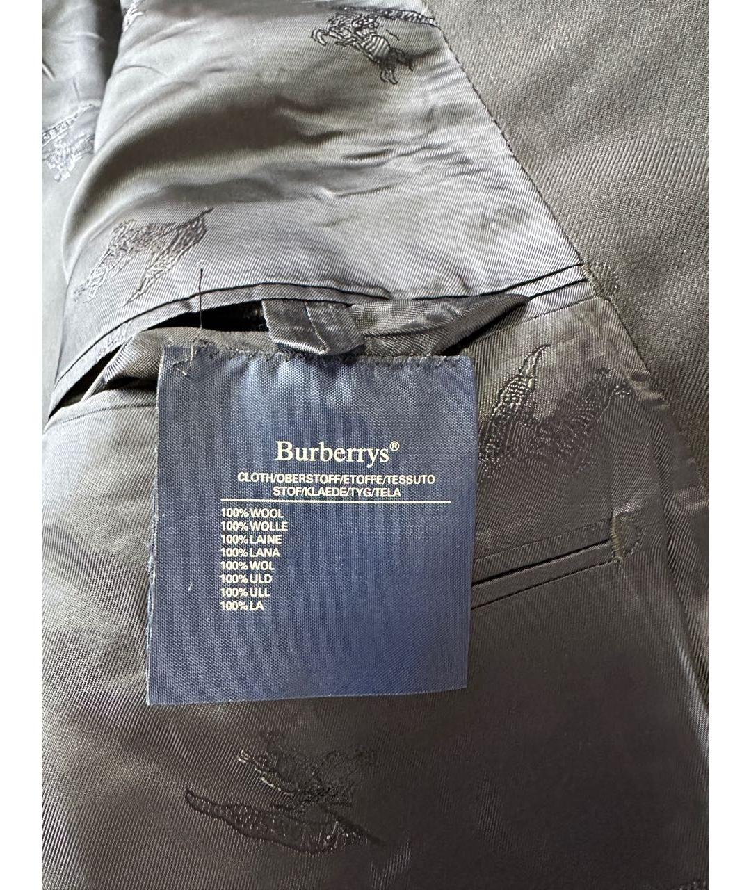 BURBERRY Черный классический костюм, фото 5