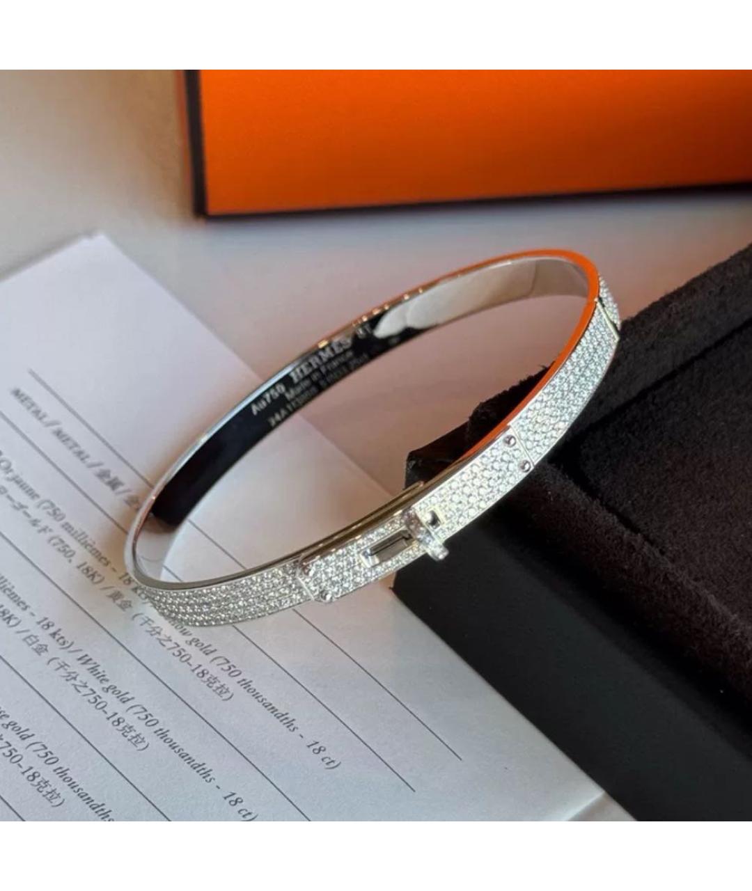 HERMES Белый браслет из белого золота, фото 6