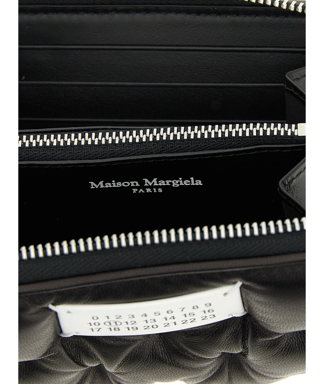 MAISON MARGIELA Черный кожаный кошелек, фото 3
