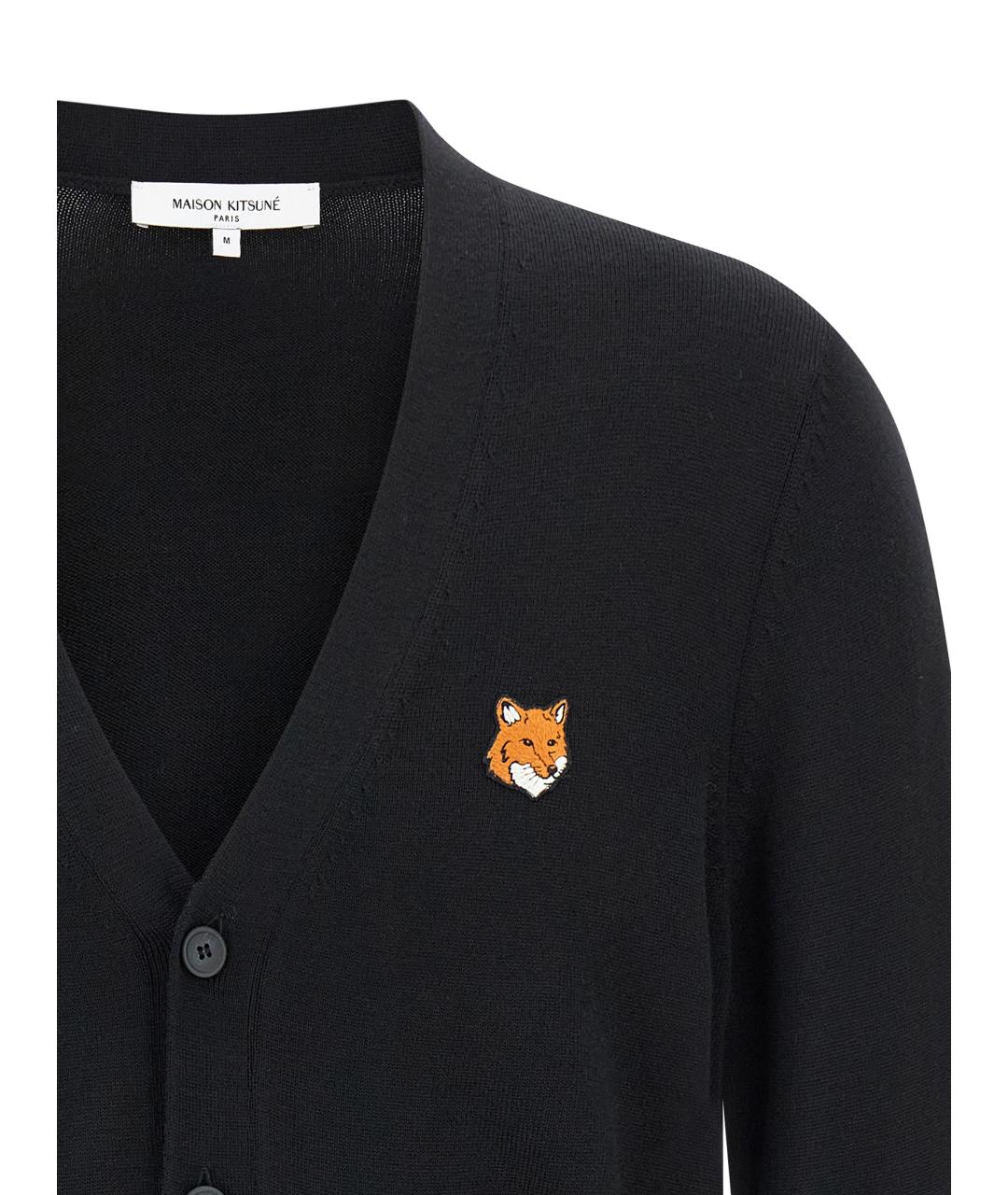 MAISON KITSUNE Черный шерстяной джемпер / свитер, фото 3