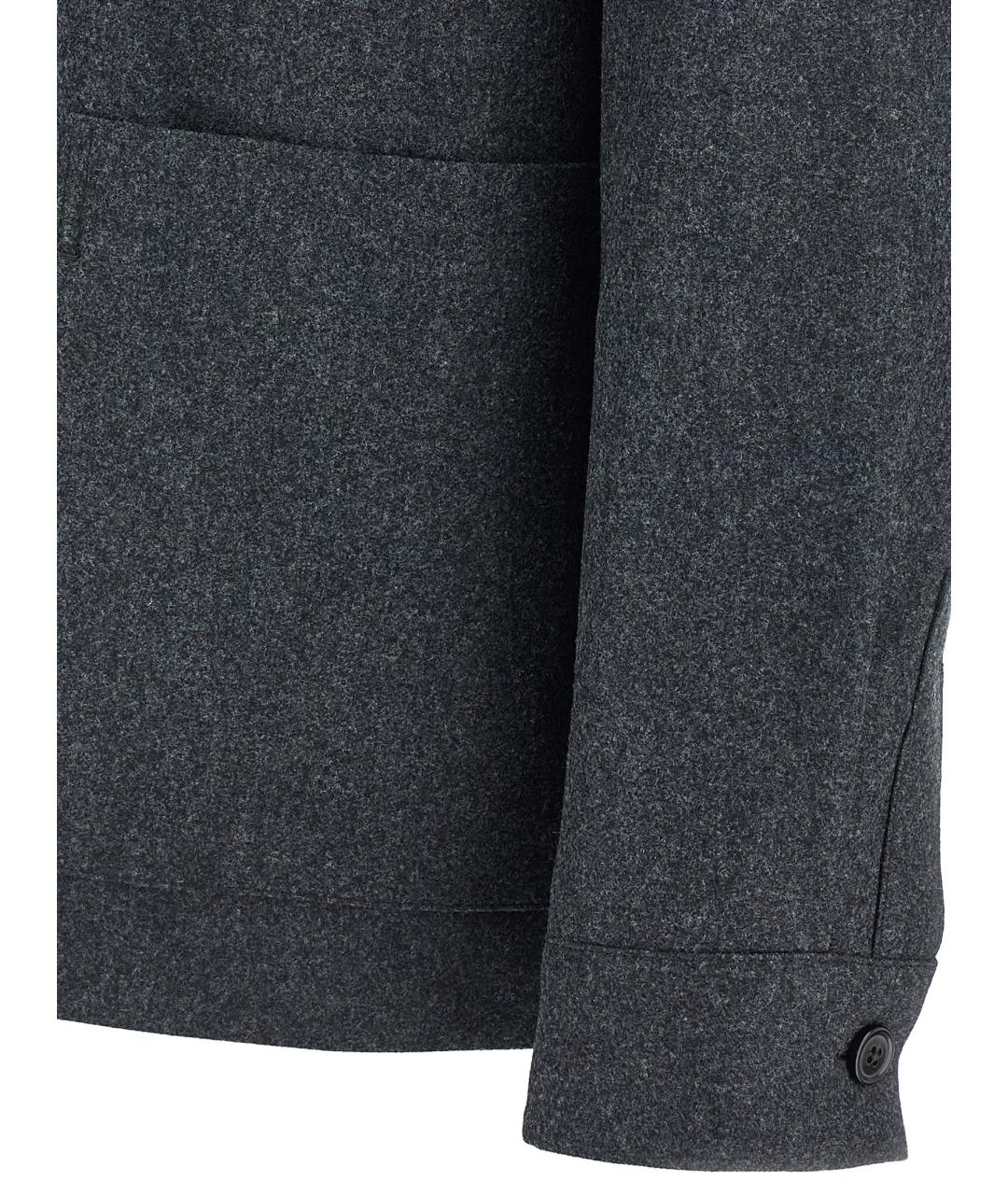 ZEGNA Серая шерстяная куртка, фото 4