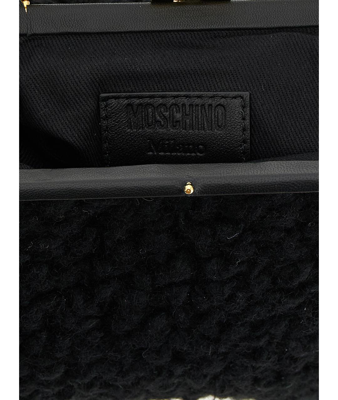MOSCHINO Черная сумка с короткими ручками, фото 4