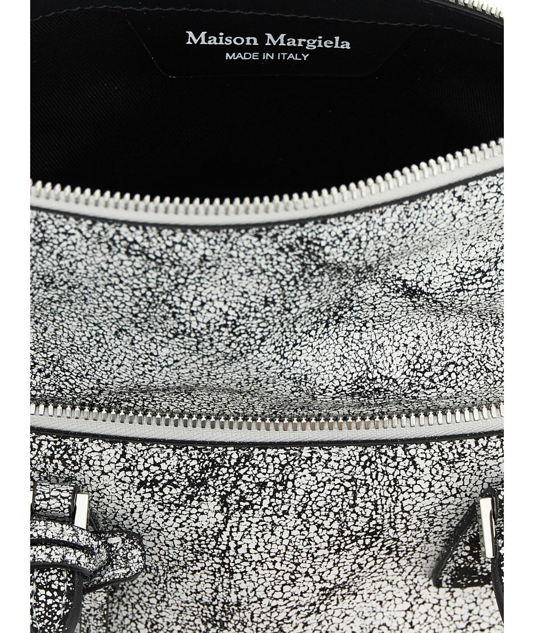 MAISON MARGIELA Белая кожаная сумка тоут, фото 4