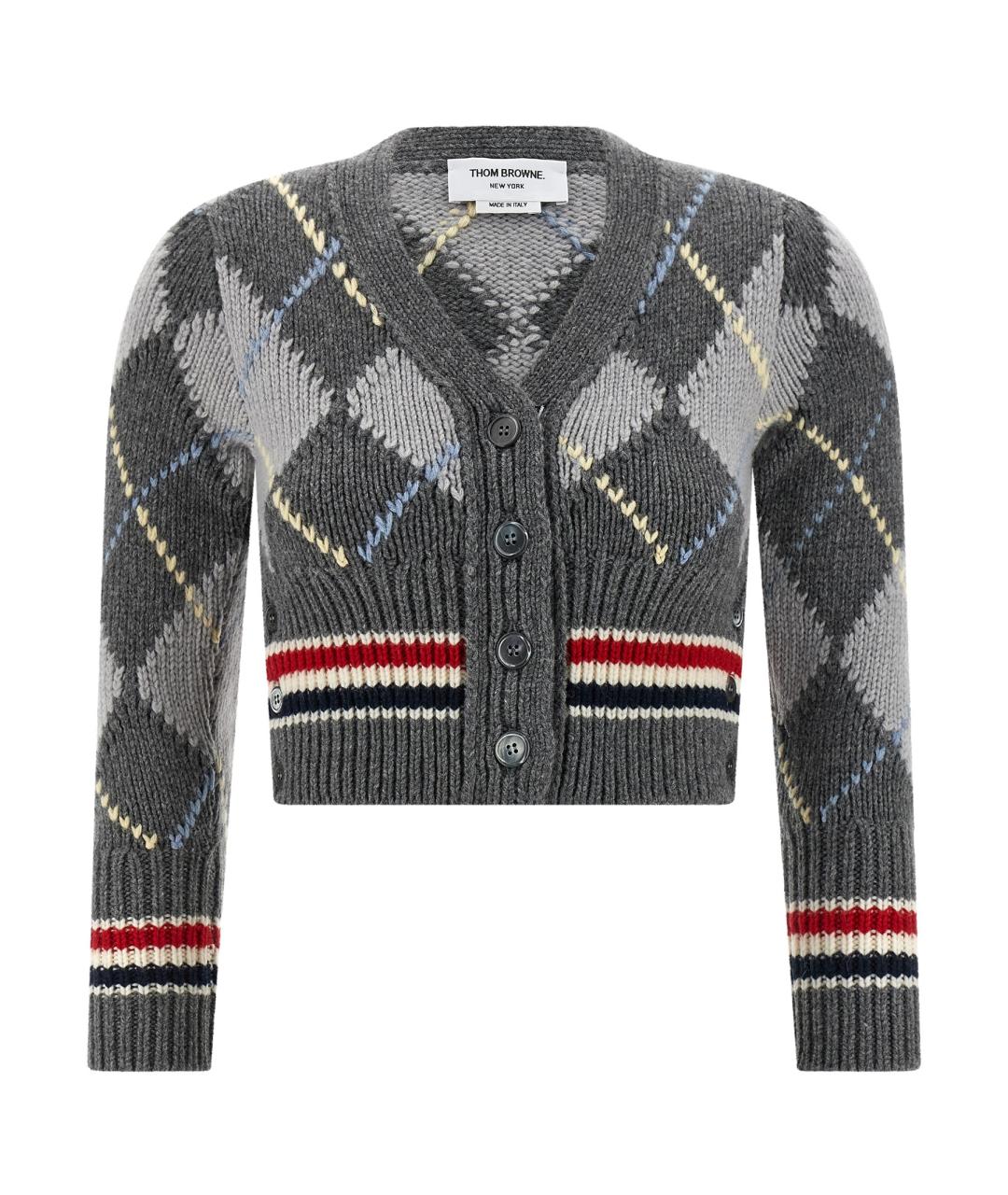 THOM BROWNE Мульти шерстяной кардиган, фото 1