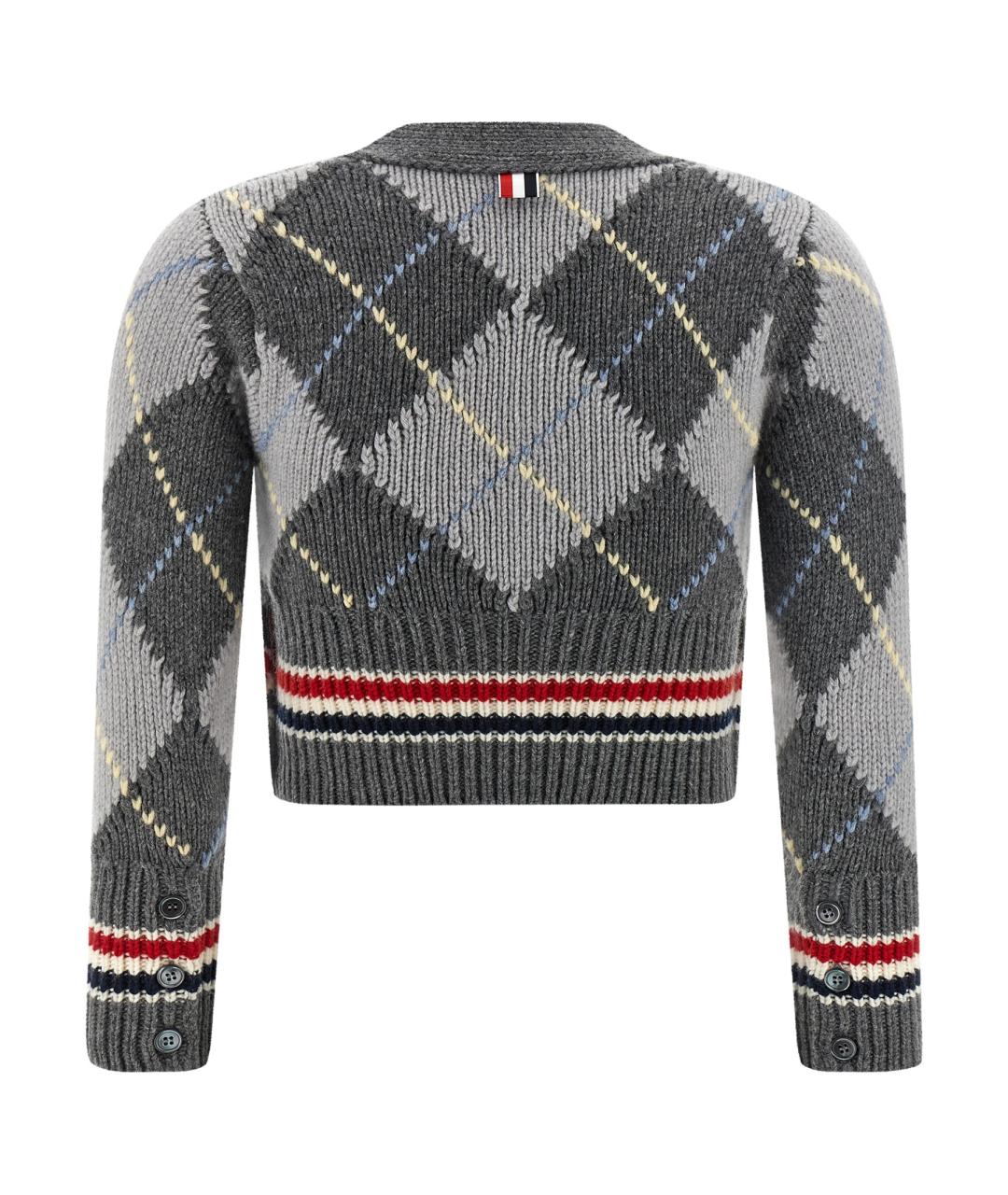 THOM BROWNE Мульти шерстяной кардиган, фото 2