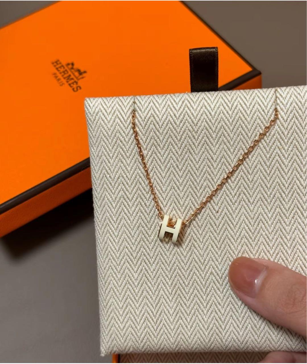 HERMES Золотая металлическая подвеска, фото 4