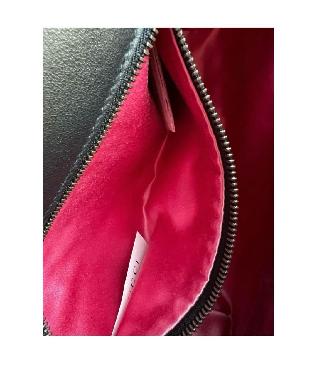 GUCCI Черная бархатная сумка через плечо, фото 4