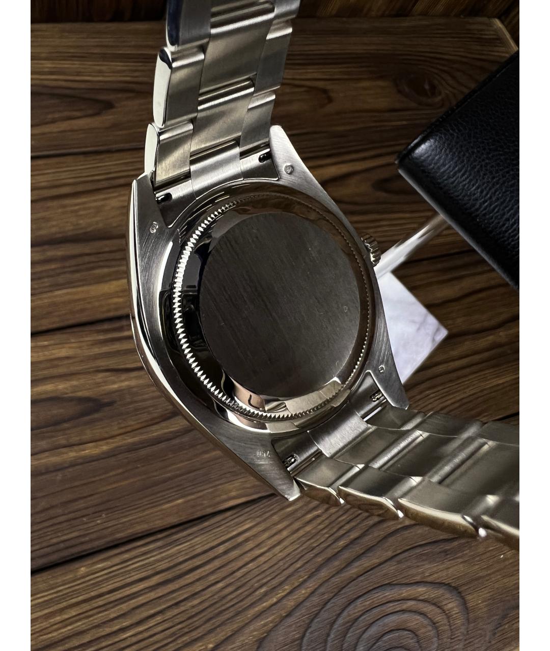 ROLEX Черные часы из белого золота, фото 4