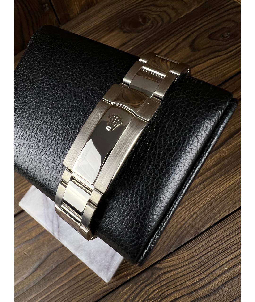 ROLEX Черные часы из белого золота, фото 5