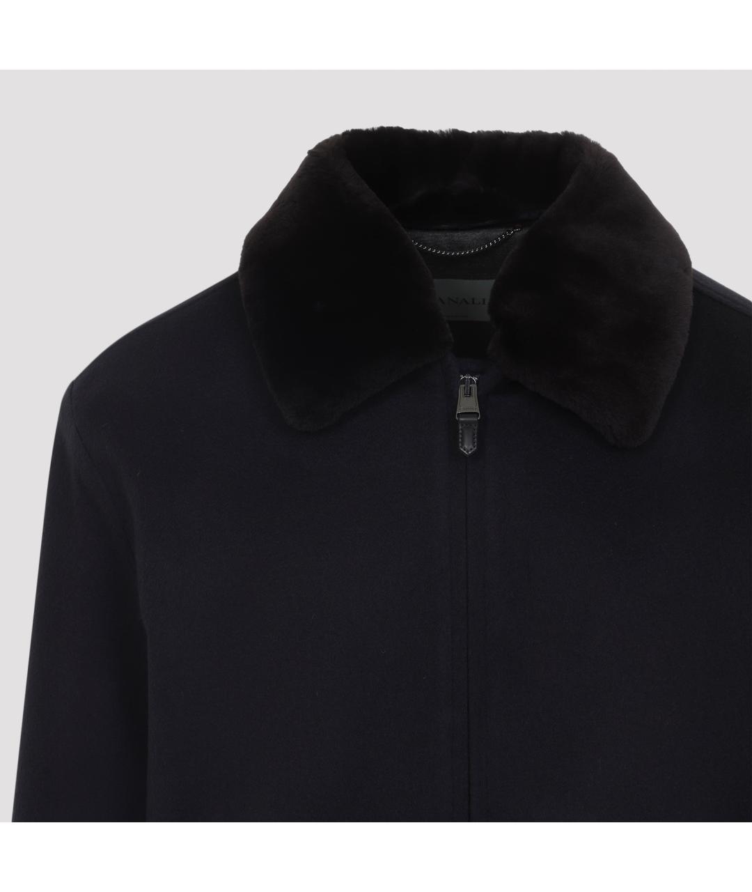 CANALI Темно-синяя кашемировая куртка, фото 4