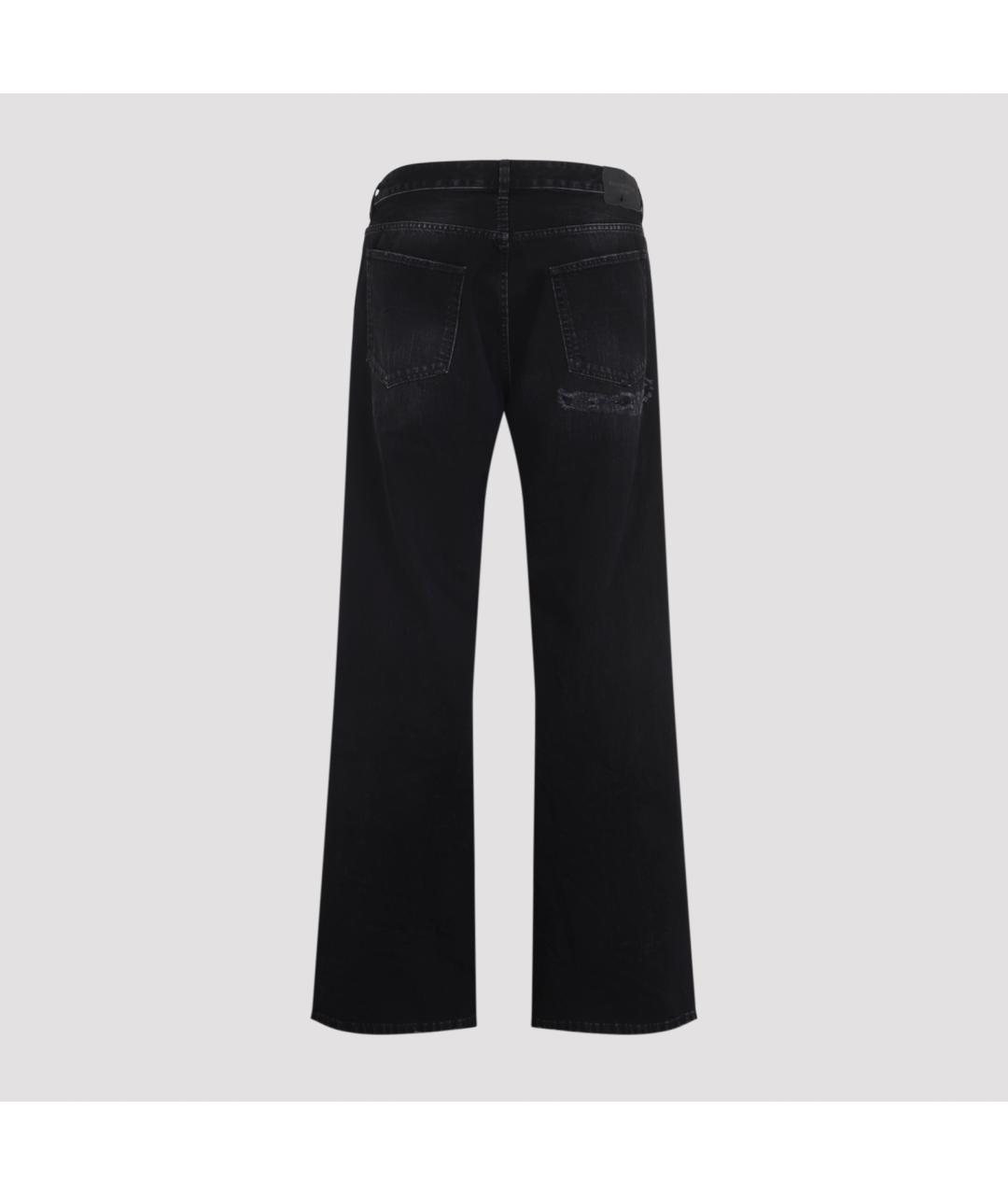 BALENCIAGA Черные хлопковые прямые джинсы, фото 2