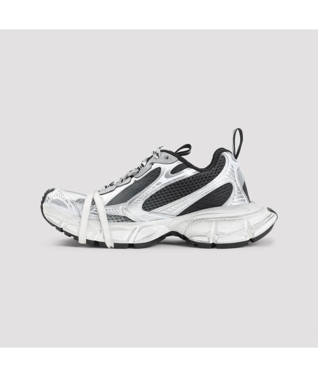 BALENCIAGA Серые кожаные кроссовки, фото 2