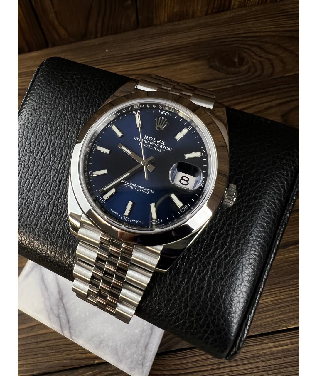 ROLEX Темно-синие часы, фото 3