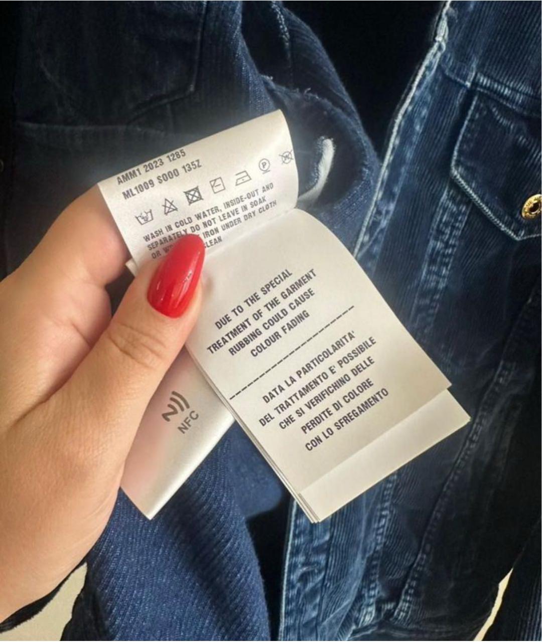 MIU MIU Синяя деним куртка, фото 4