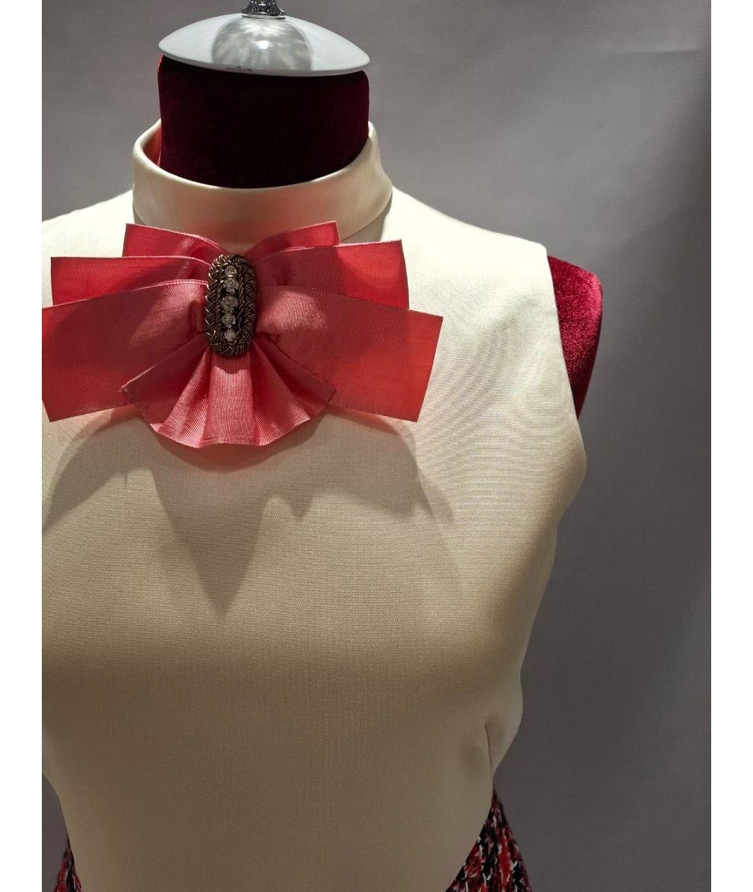 GUCCI Бежевое твидовое коктейльное платье, фото 4