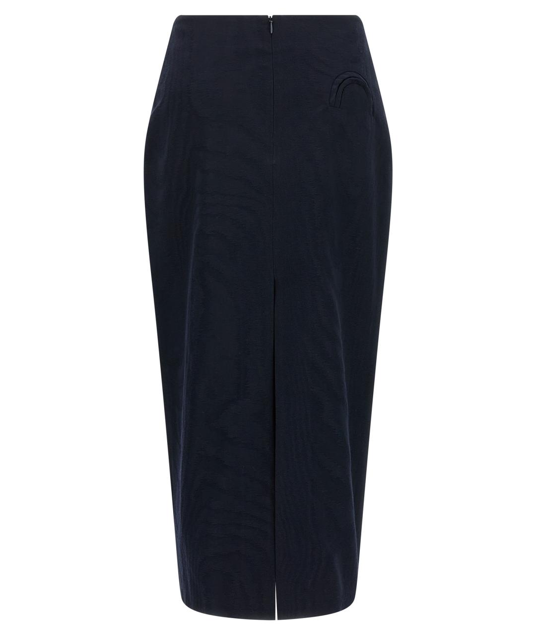 BLAZE MILANO Темно-синяя вискозная юбка миди, фото 2