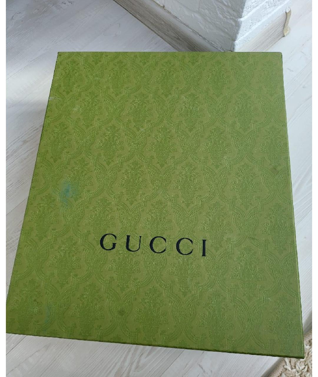 GUCCI Черные кожаные ботинки, фото 7