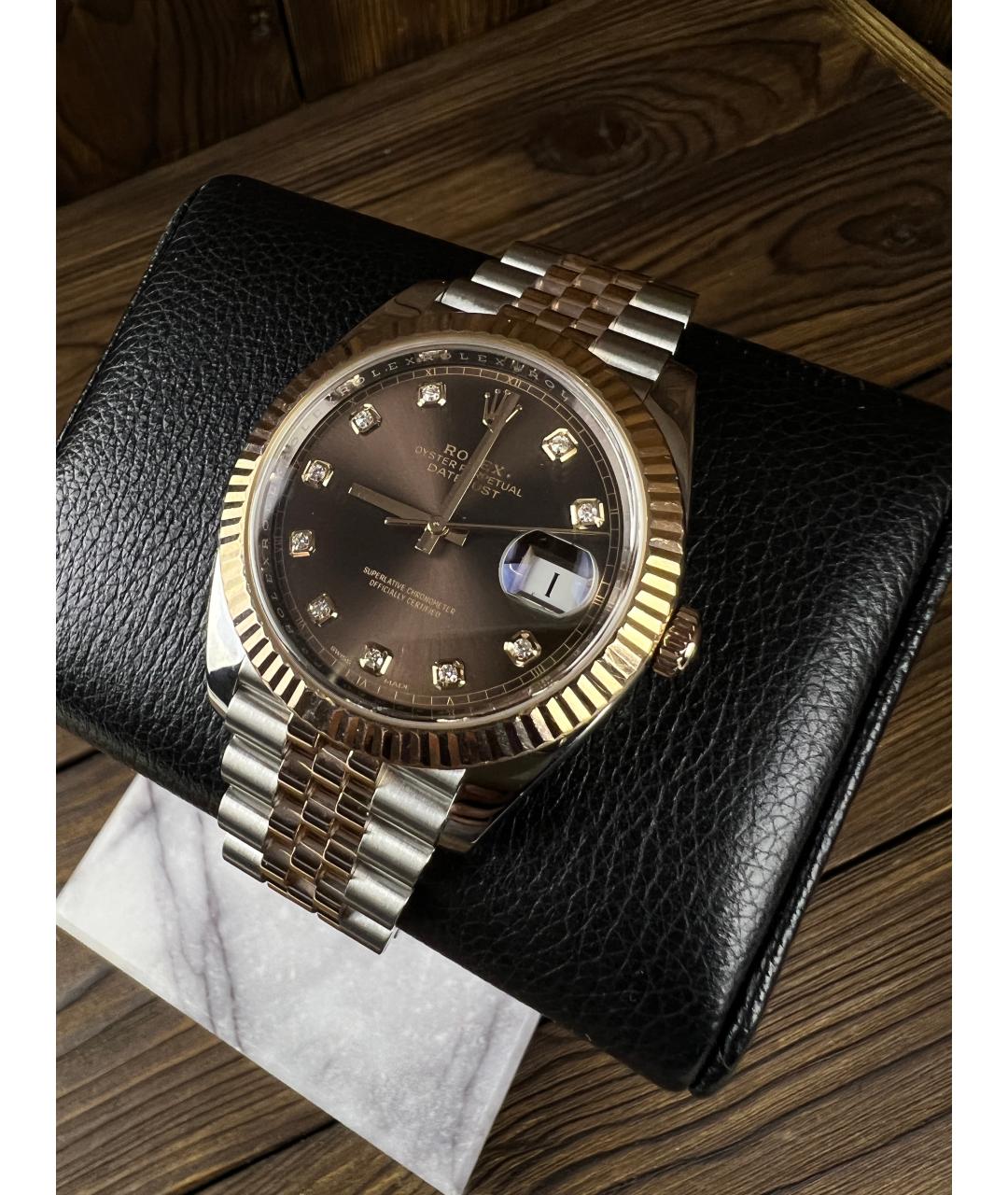 ROLEX Коричневые часы, фото 3