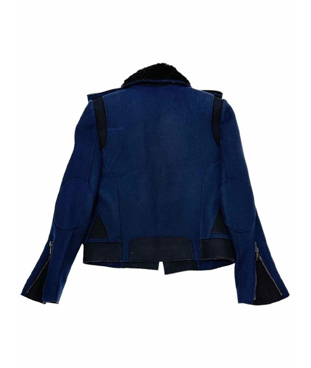 BALENCIAGA Темно-синяя шерстяная куртка, фото 2