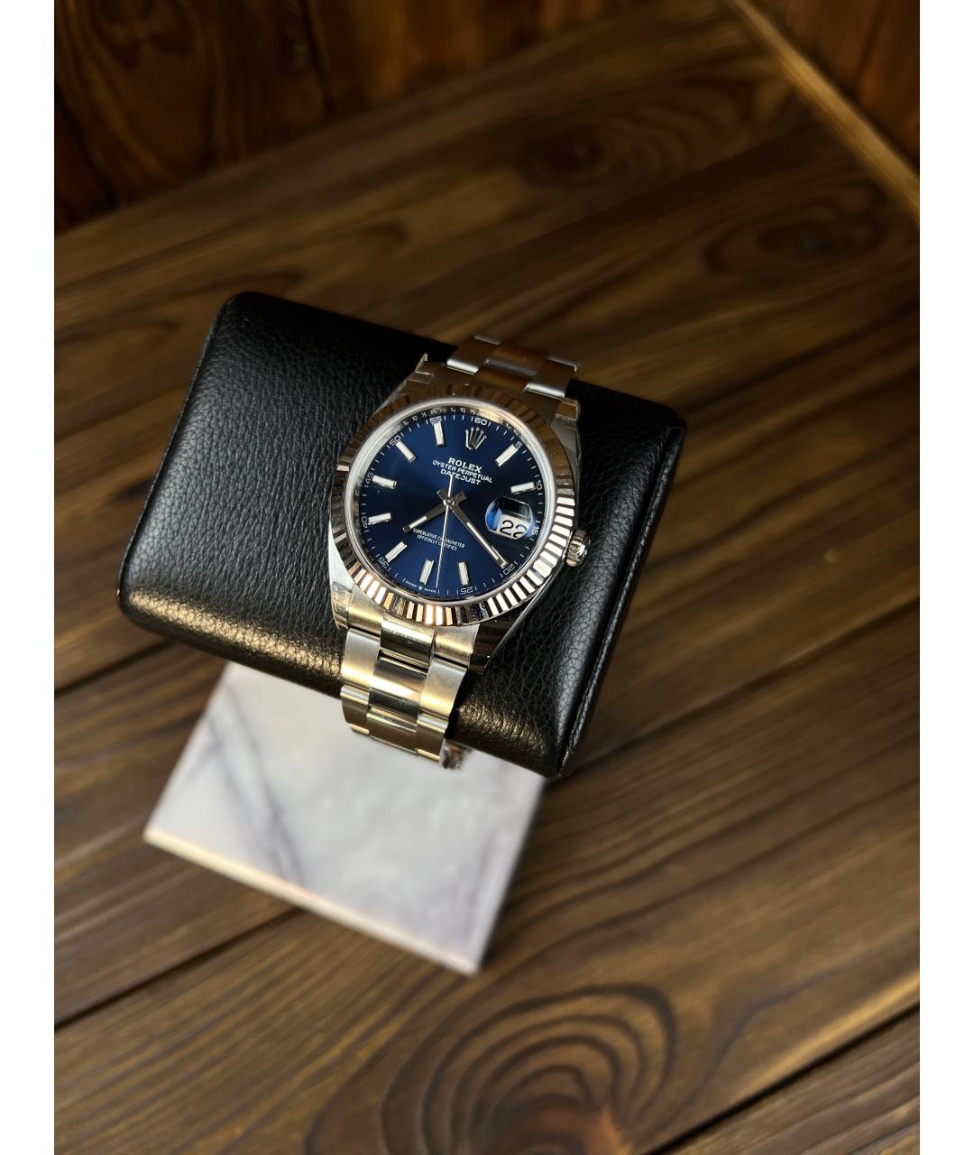 ROLEX Темно-синие часы, фото 2