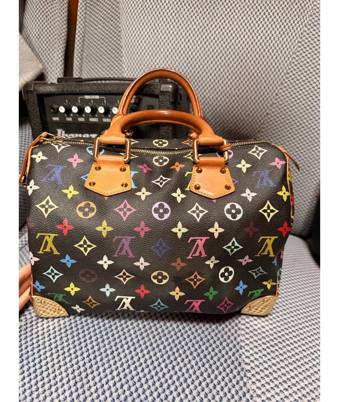 LOUIS VUITTON Кожаная сумка с короткими ручками, фото 3