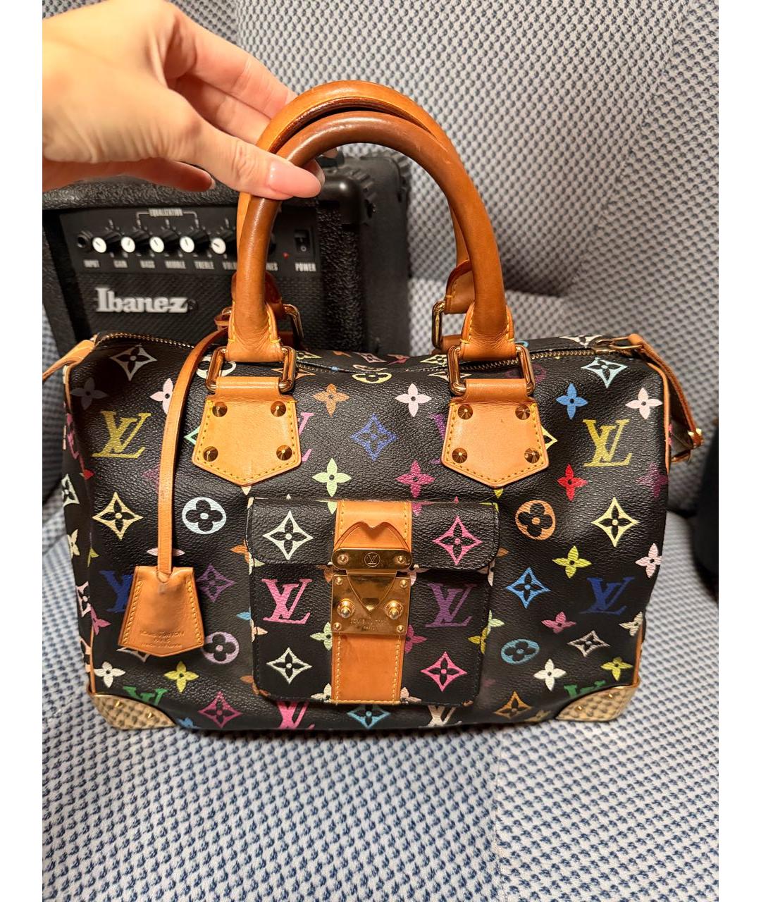 LOUIS VUITTON Кожаная сумка с короткими ручками, фото 7