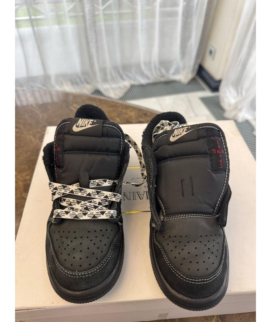 JORDAN Черные замшевые кроссовки, фото 2